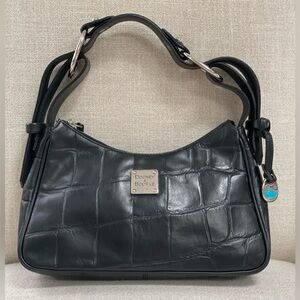 Dooney & Bourke Croc Embossed Leather Hobo Shoulder Bag